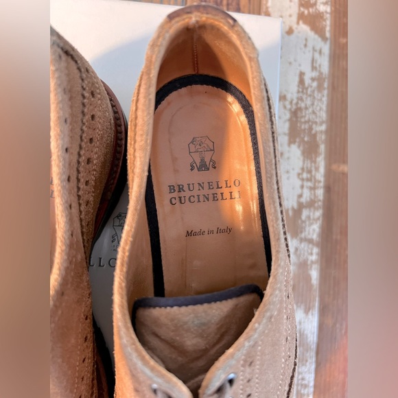 BRUNELLO CUCINELLE men’s Suede Derby size 40 - Picture 3 of 6